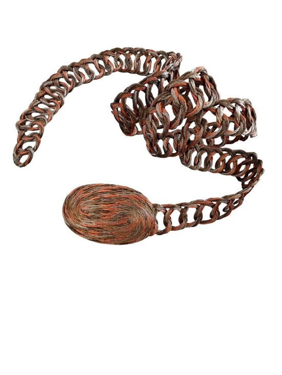 Vintage Womens Belt Tricolor Infinity Chain Loop Woven Metal One Size Boho Artsy main image 6